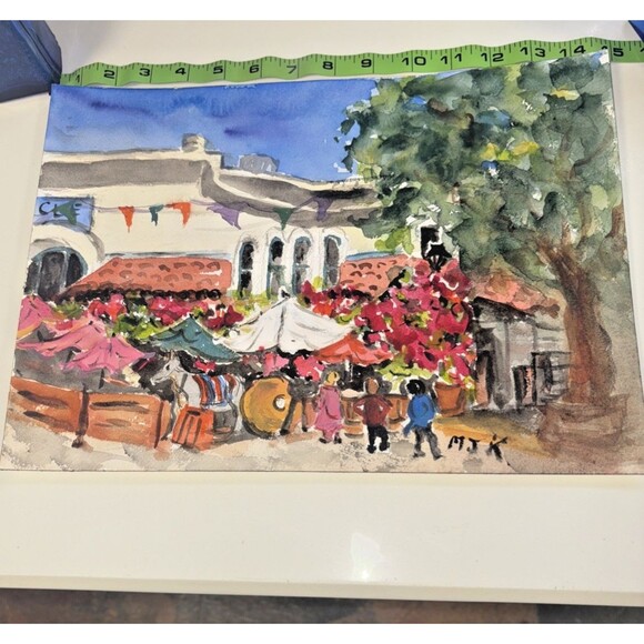 Original Water Color Painting Of Alvero Street Los Angeles Ca. - Picture 2 of 5